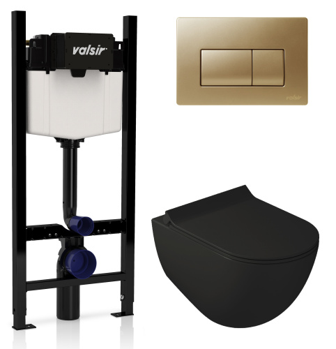Комплект унитаза с инсталляцией VALSIR KIT VSMG 7317NEMT Slim